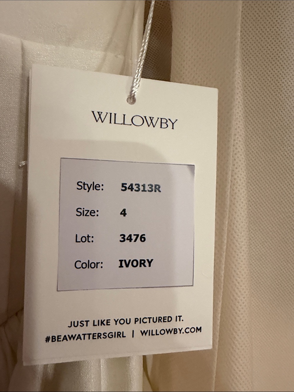 Watters Ivory Strapless Sweetheart Ball Gown - Picture 3 of 4